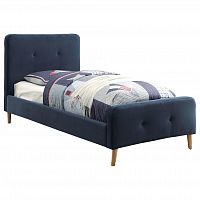 кровать button tufted flannelette navy 140х200 в Иваново