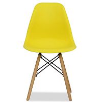 стул деревянный pc-015 желтый ножки дерево (eames style) в Иваново