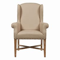 кресло мягкое с ушами french wing chair бежевое в Иваново