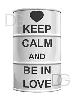 декоративная бочка keep calm and be in love m в Иваново