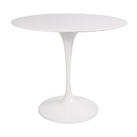 стол eero saarinen style tulip table mdf белый d90 глянцевый в Иваново