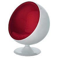 кресло-шар eero ball chair бело-красное в Иваново