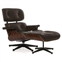 кресло eames style lounge chair палисандр коричневое в Иваново