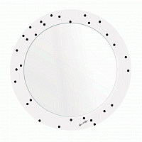 зеркало с рисунком белое круглое черные точки pois в Иваново