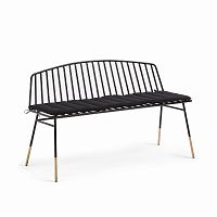 siena bench 120 черный металл черная ткань от la forma (ex julia grup) в Иваново