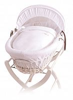 колыбель-переноска gift wicker moses basket белая, белое белье в Иваново