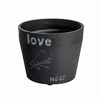 цветочный горшок love чёрный в Иваново