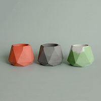 подсвечник из бетона серый eco линту, 6 см в Иваново