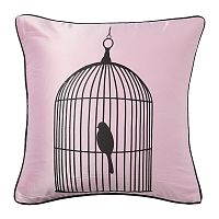 подушка с птичкой в клетке birdie in a cage pink в Иваново