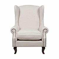 кресло collins wingback chair кремовая ткань в Иваново