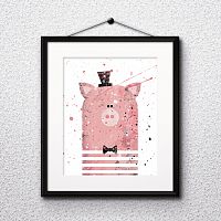 постер pig а4 в Иваново