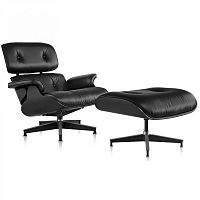 кресло eames style lounge chair черное в Иваново