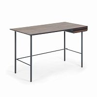 стол mahon desk ореховый шпон, mdf матовый графит в Иваново