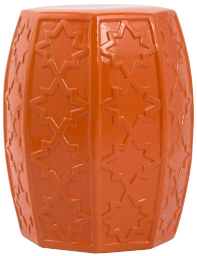 керамический столик-табурет garden stool оранжевый в Иваново