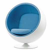 кресло ball chair бело-синее в Иваново