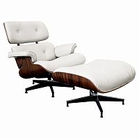 кресло lounge chair & ottoman белое в Иваново