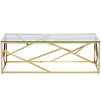 стол журнальный h-bridge gold 120*60*40см золотой в Иваново