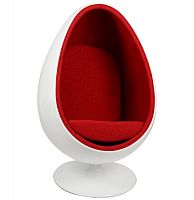 кресло ovalia egg style chair красное в Иваново