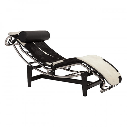 шезлонг chaise longue lc4 черно-белый в Иваново