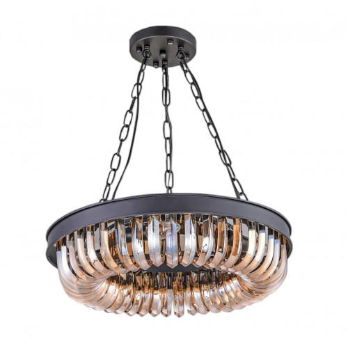 люстра terra black amber d50 черная, стекло янтарного цвета в Иваново