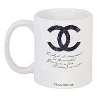 кружка с рисунком drink champagne. coco chanel в Иваново