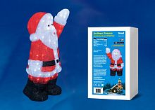 фигурка светодиодная «дед мороз» 38х24x60см (ul-00002332) uld-m3860-120/sta white ip20 xmasman в Иваново
