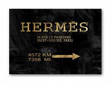 постер hermes без рамки, черный, а4 в Иваново