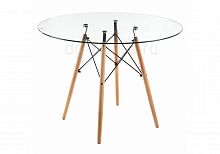 стол стеклянный nixon (eames style) натуральное дерево в Иваново