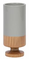 ваза настольная rustic chic tube grey wood в Иваново
