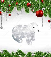 фигурка светодиодная «белый медведь-4» 25x31см (11037) uld-m3125-040/sta в Иваново