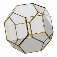 флорариум стеклянный с золотом в винтажном стиле honeycomb в Иваново