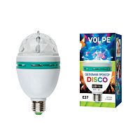 светодиодный светильник-проектор (09839) volpe disko uli-q301 03w/rgb/e27 white в Иваново