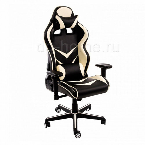 кресло компьютерное racer черное-бежевое в Иваново