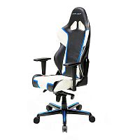 кресло геймерское dxracer racing черно-бело-синее в Иваново