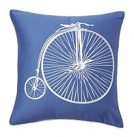 подушка с ретро-велосипедом retro bicycle blue в Иваново