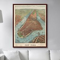картина: antique map of new york city, 1879г. в Иваново