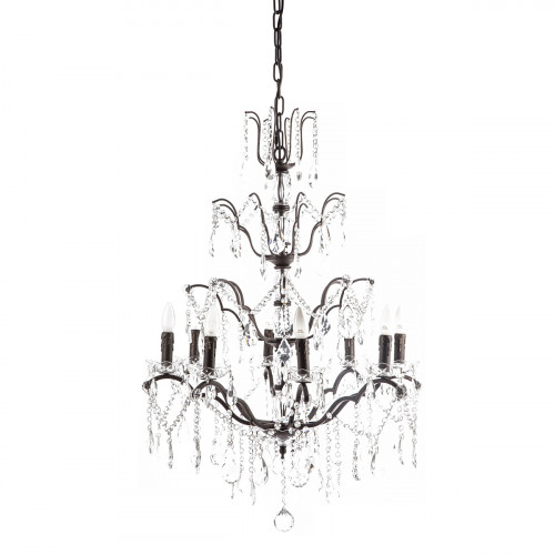 люстра maria theresa grande 8 lamps чёрная, прозрачная в Иваново