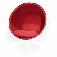 кресло ball chair бело-красное в Иваново