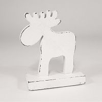 украшение новогоднее на подставке олень белый white reindeer, 15х11х5 см в Иваново
