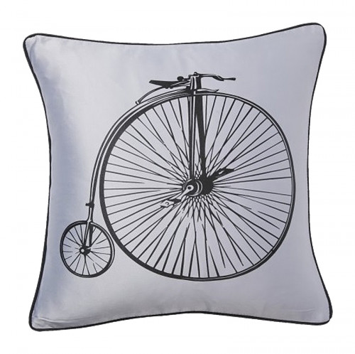 подушка с ретро-велосипедом retro bicycle grey в Иваново