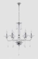 подвесная люстра crystal lux monica sp6 chrome/transparent в Иваново