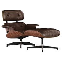 кресло lounge chair & ottoman коричневое в Иваново