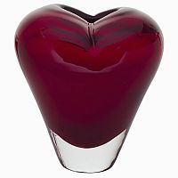 ваза стеклянная (красная) heart 12*9*13 в Иваново