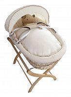 колыбель-переноска premium moses basket натуральная, кремовое белье в Иваново
