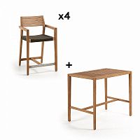 комплект мебели: стол и 4 стула pack 613 cybille от la forma (ex julia grup) в Иваново
