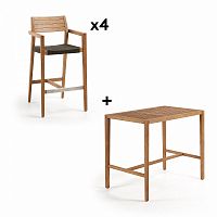 комплект мебели: стол и 4 стула pack 614 cybille от la forma (ex julia grup) в Иваново
