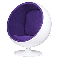 кресло eero ball chair бело-фиолетовое в Иваново