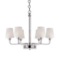 люстра brch9021-6 от delight collection белая/прозрачная/никель в Иваново
