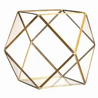 флорариум стеклянный с золотом в винтажном стиле crystal shape в Иваново