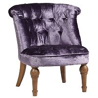 кресло sophie tufted slipper chair вельвет фиолетовое в Иваново